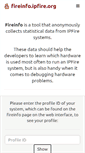 Mobile Screenshot of fireinfo.ipfire.org