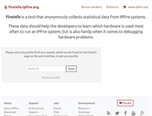 Tablet Screenshot of fireinfo.ipfire.org
