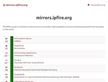 Tablet Screenshot of mirrors.ipfire.org